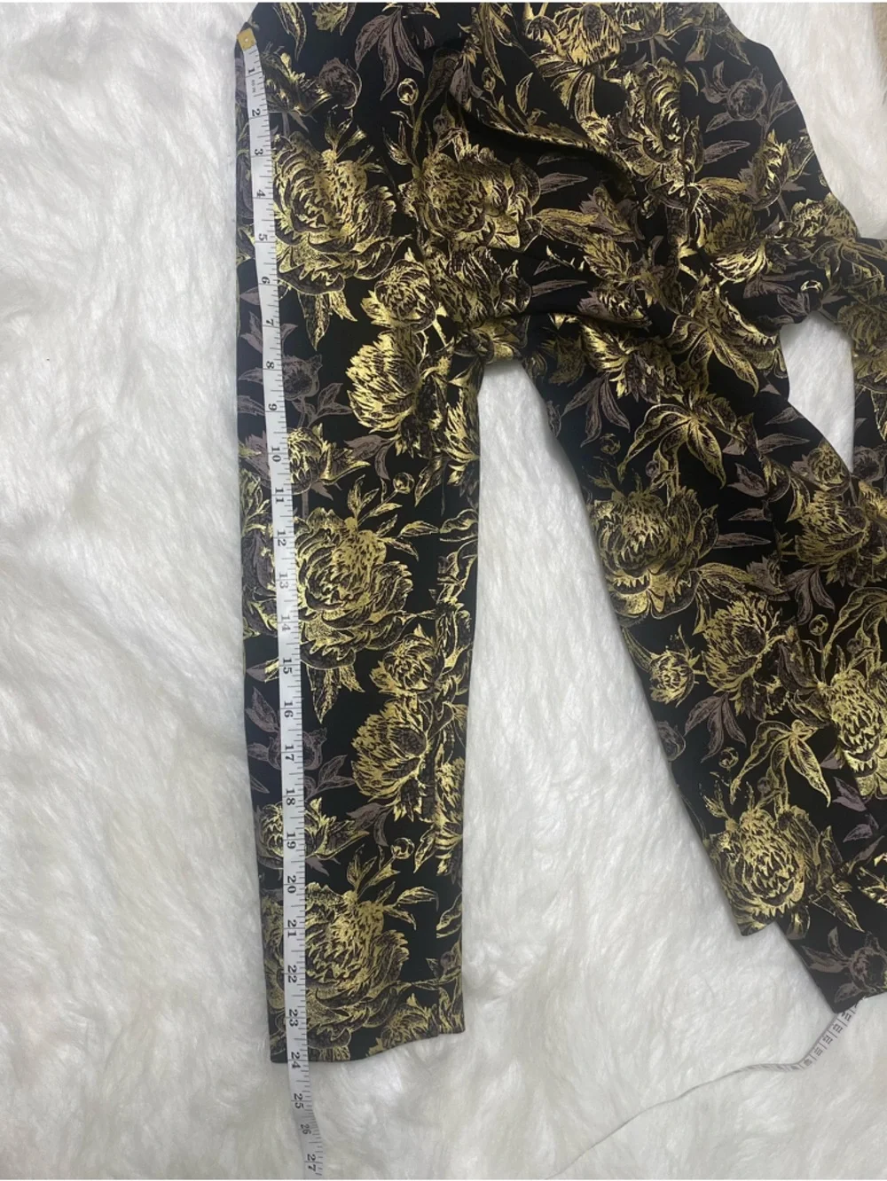 Soft Surroundings Black Blazer with Metallic Gold Floral Brocade - Picture 10 of 11